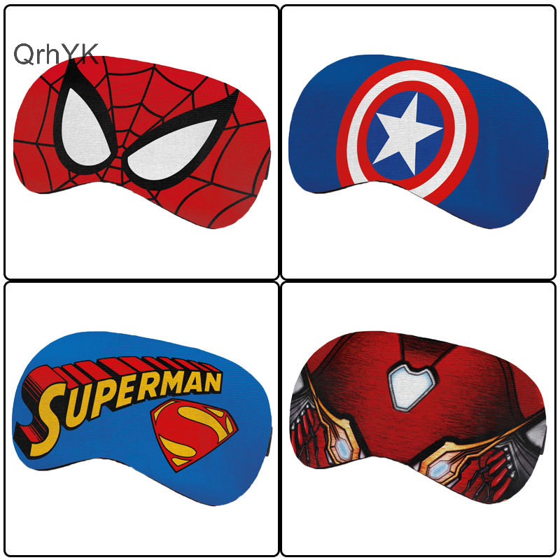 Nhà Máy Thời Trang Hoạt Hình Nhện Ngủ Mặt nạ Mắt Du Lịch Mềm Ngủ Chống Ánh Sáng Ngủ Mắt Dành Cho Trẻ Em Bữa Trưa Nghỉ Đen Bao Mắt QrhYK