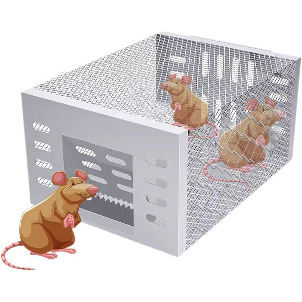 Go * Bẫy chuột chu kỳ liên tục tự động Bẫy chuột bằng thép không gỉ có thể tái sử dụng Bẫy chuột lớn Độ nhạy cao Thiết kế trượt cửa đơn Hiệu quả Bẫy chuột gia đình