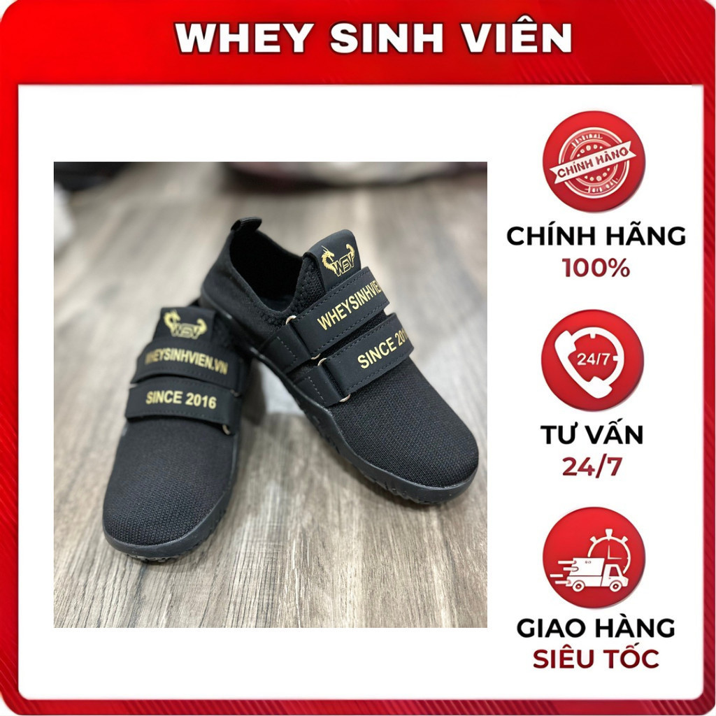 [ Free Hộp ] Giày Slippers WSV dành cho Gymmer , PWL , êm ái chuẩn form tại Whey Sinh Viên Hải Phòng