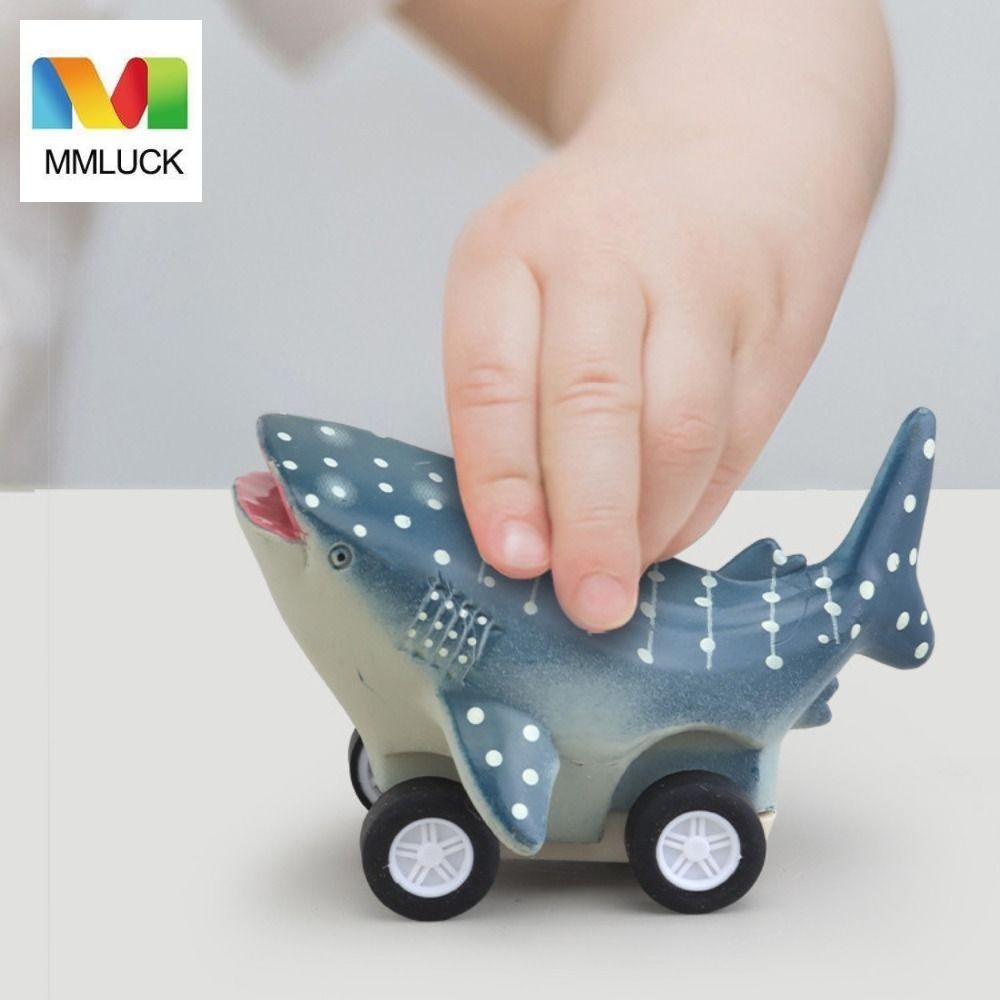 Mmluck Press and Go Car Toy, Mini Great White Shark Dolphin Inertia Car Toy, Giáo dục Dễ thương Mont