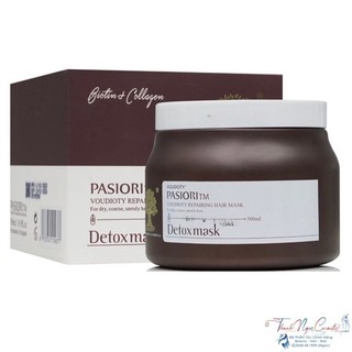 Kem ủ tóc phục hồi và thải độc Biotin Collagen Voudioty Detox Mask 500ml - TN