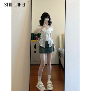 SHIHUIFEI áo sơ mi nữ áo kiểu hàn quốc tráng lệ Thoải mái chic Định hình xu hướng WCS245114H 21Z240521
