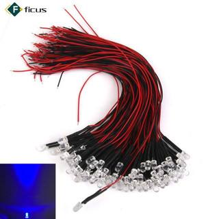 Sẵn sàng! 20 Chiếc DC12V 5MM LED Có Dây Hạt Đèn Phát Quang Ống Có Dây Đèn Hạt Ánh Sáng Xanh Hạt