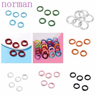 Norman 5 Chiếc Vòng Chữ O Móc Khóa Kẹp, Carabiner Tròn Có Thể Mở 25 Mm Bền Đẹp, Đầu Nối Khóa Kim Loại Đầy Màu Sắc Lò Xo Khóa Dây Xích Chó