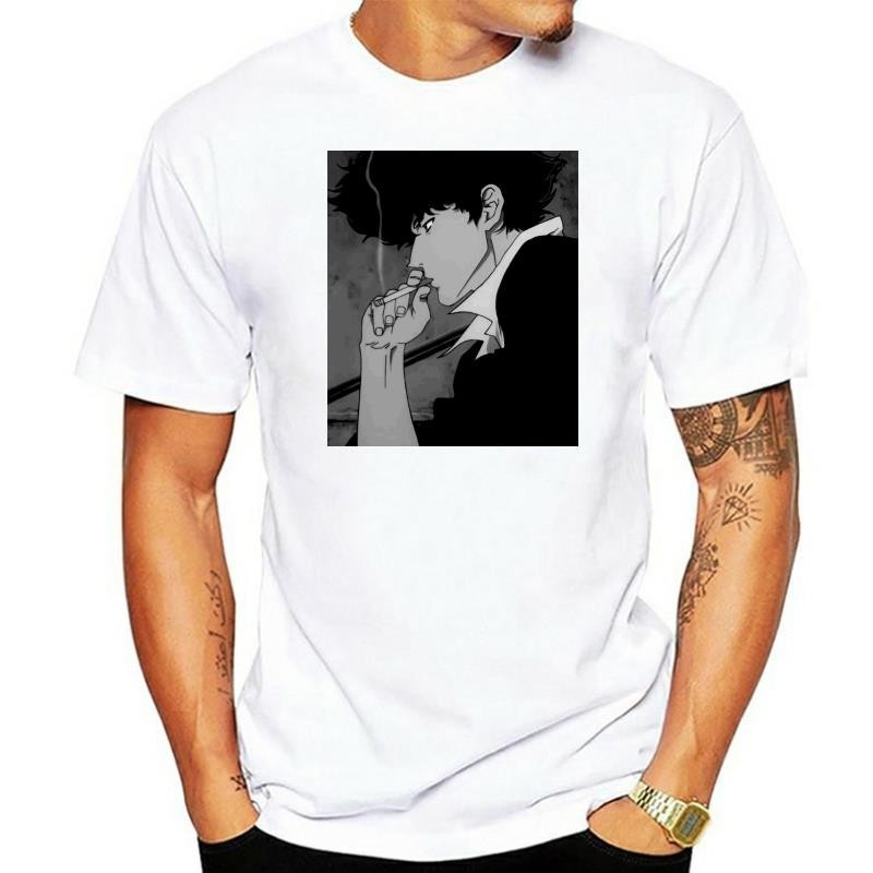 Áo Thun Nam Cotton Phối Họa Tiết Cowboy Bebop với Nhân Vật Spike, Jet và Faye