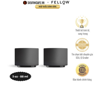 Ly sứ Fellow Monty Milk Art Cups - Espresso - 3oz - 88ml - Màu đen- Hộp 2 ly.