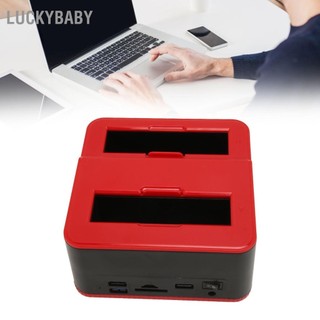 LUCKYBABY Ổ cắm ổ cứng ngoài SATA USB3.0 sang Dual Bay với bản sao ngoại tuyến cho SSD 2 5 inch 3