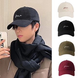 Hàn Quốc Thêu Nam Mũ Bóng Chày Đơn Giản Màu Trơn Cotton Có Thể Điều Chỉnh Mũ Chống Nắng Nữ Thể Thao Thường Ngày Đạt Đỉnh Mũ