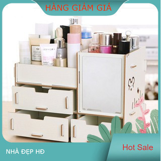 Kệ đựng mỹ phẩm , đồ trang điểm có gương 3 NGĂN KÉO