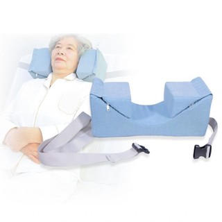 Justgogo Sleeping Neck Stabilizer Pillow  High Elastic Sponge Head Wedge Positioning Tilting Prevention for Household