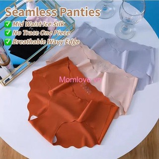 Băng Lụa Liền Mạch Quần Lót Chắc Chắn Thoáng Khí Vẫy Sóng Cạnh Nữ Giữa Eo Cotton Đáy Nhật Bản Không Dấu Vết Một Mảnh Quần Đùi Nữ