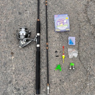 Combo Cần Câu Cá Shimano Máy Đứng Cần 2 Khúc ĐẶC ĐEN Kèm Máy CL 3000-7000 Và Trọn Bộ Phụ Kiện Fishing Bắt Cá Đi Câu