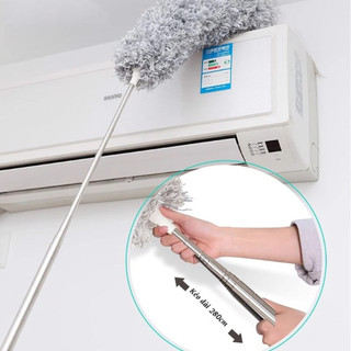 Chổi Quét Trần Nhà Bằng Sợi Cán Dài Xếp Gọn 2m8 - Chổi Quét Bụi Đa Năng Rút Xoay 360 Độ-NAZA8