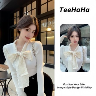  Áo len lông trắng Áo coquette tay dài Áo Len Tết Lông Cừu Ôm Dáng Phong Cách Pháp Mới Cho Nữ 