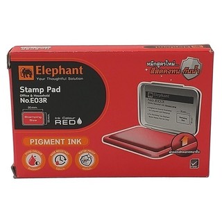 Hộp dấu tampon elephant đỏ cỡ 03
