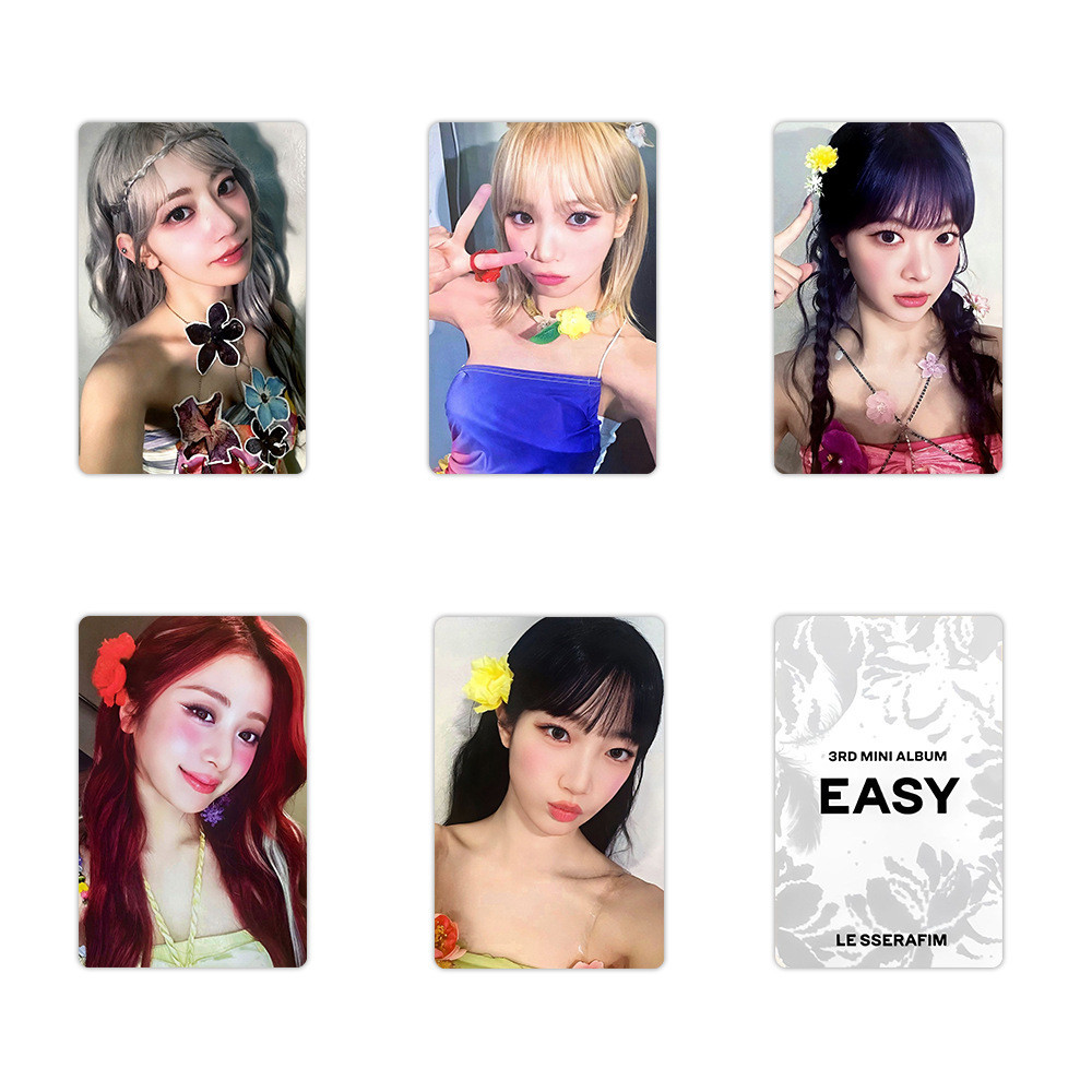 1-5 Cái / bộ LE SSERAFIM mini Album Thứ 3 DỄ DÀNG Photocards K4 POP idol POWER STATION Lucky Lomo Ca
