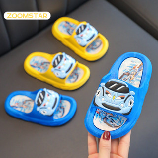 Zoomstar Dép đế dày chống trượt cho bé, mềm mại và thoải mái, bé trai và bé gái, phim hoạt hình, dép ô tô