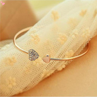 Vòng Tay, Nữ Pha Lê Trái Tim Tình Yêu Mở Vòng Tay Vòng Tay Vàng Màu Bạc Trang Sức Quà Tặng Tiện Lợi Và Đẹp