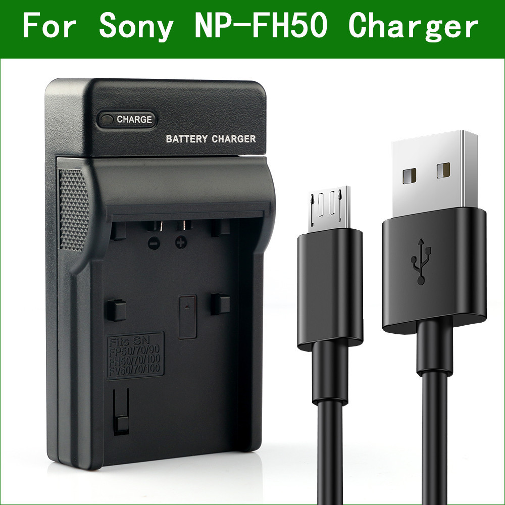 Bộ sạc máy ảnh USB cho Sony NP-FH30 NP-FH40 NP-FH50 NP-FH60 NP-FH70 NP-FH100 AC-VQP10 BC-TRP BC-VH1 