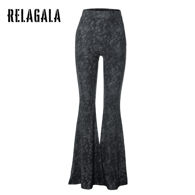 RelaGala Nữ Thời Trang Mới Ôm Eo Cao Bụng loe Quần