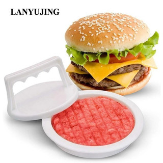 Khuôn Ép Thịt Làm Hamburger Bằng Nhựa Không Dính Hình Tròn Diy