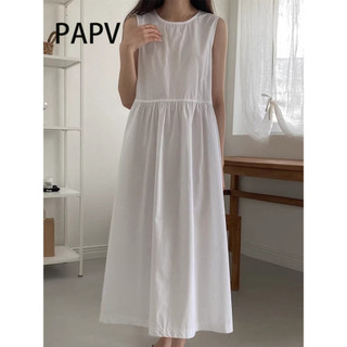 Váy không tay có cổ tròn sang trọng Papv 2875