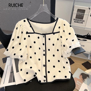 RUICHE áo sơ mi nữ áo kiểu hàn quốc Fashion ins Tối giản rực rỡ WCS24701TL 27Z240704