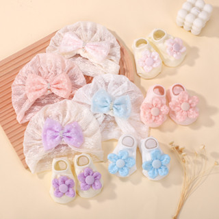 3 Chiếc Đáng Yêu Cho Bé Tất Bộ Hoa Dễ Thương Mùa Hè Công Chúa Ren Nón Bé Gái Bé Chống Trơn Trượt Tất Bộ