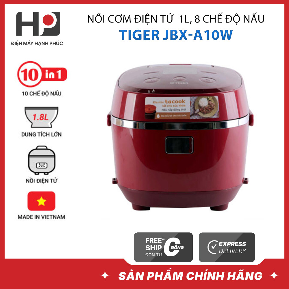 Nồi cơm điện tử Tiger JBX-A10W 1L [Bảo hành chính hãng 12 tháng]