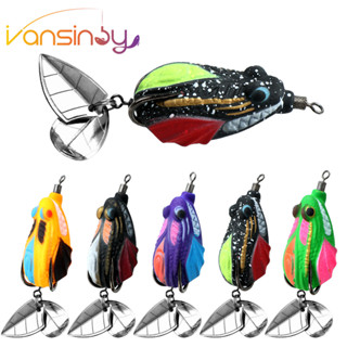 Mồi Câu Cá 4.5cm / 7.2g Ếch Mềm Có Móc Máu Đôi TopWater Ếch Mồi Nhân Tạo