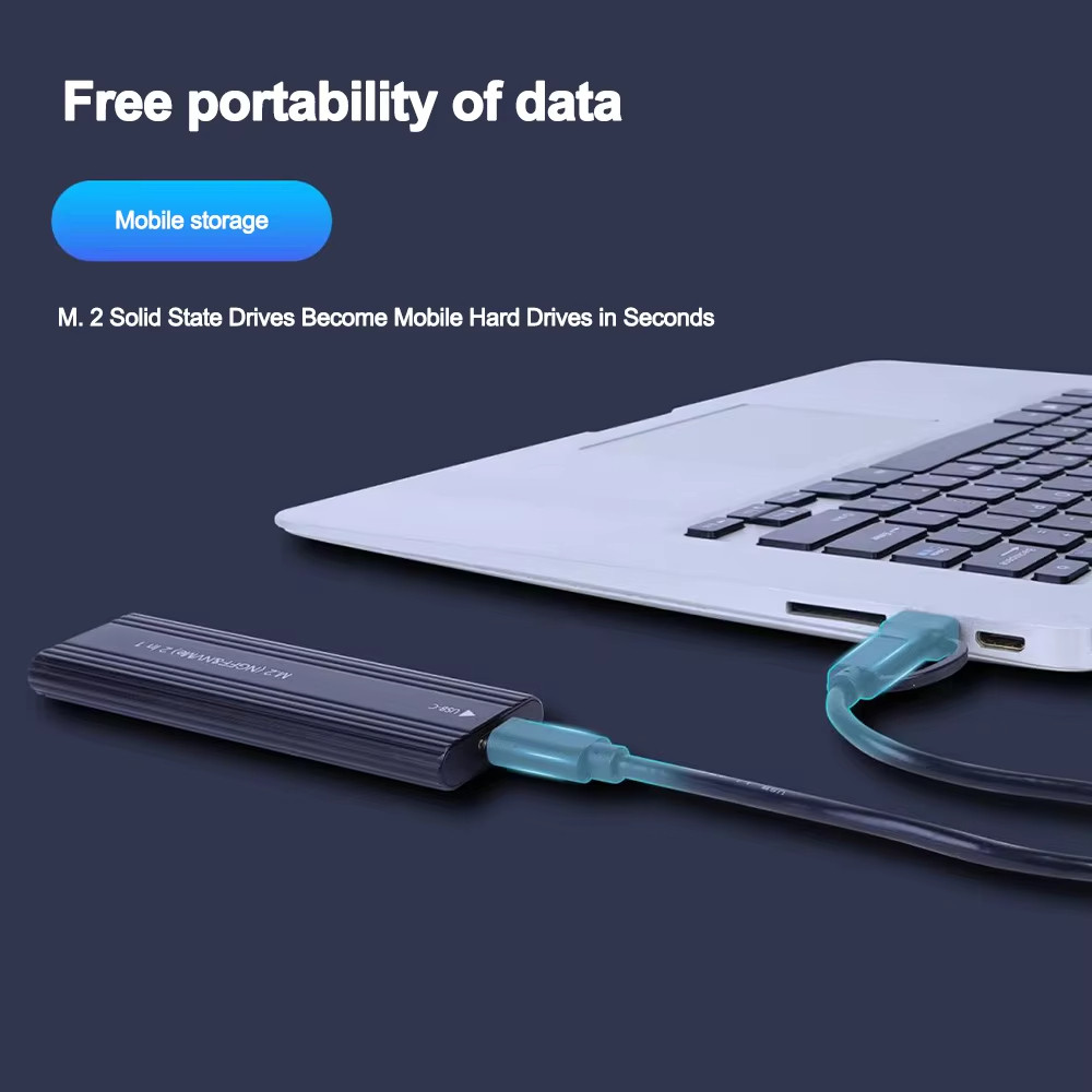 Ốp lưng SSD M2 NVME SATA Giao thức kép M.2 sang USB Type C Bộ chuyển đổi vỏ SSD NVME SATA SSD Disk Box Hỗ trợ phím M và phím B & M | BigBuy360 - bigbuy360.vn