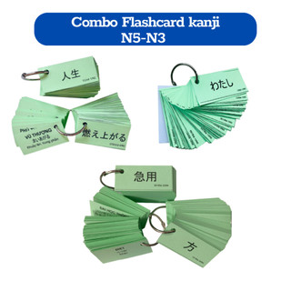 Combo bộ flashcard học kanji - từ vựng n5- n3