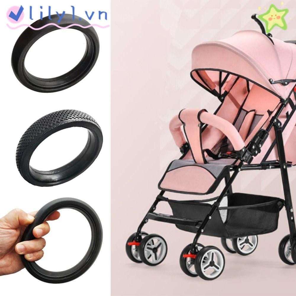 Lily Kids Pushchair Wheel Tyre, Vòng bi im lặng Cao su Xe đẩy em bé Lốp bánh xe, Xe đẩy bền thay thế Xe đẩy chất lượng cao Phụ tùng thay thế cho Babyzenes Yoyo Yoya YuYu