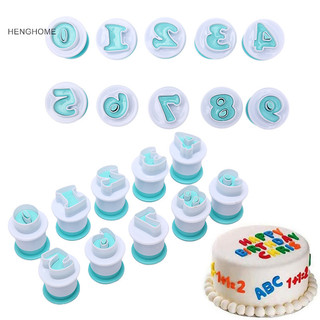 Henghome cupcake khuôn trang trí bánh dụng cụ bảng chữ cái số cắt cookie tem ấn tượng tfg