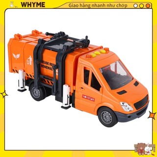 WHYME Mô hình xe chở rác vệ sinh Xe mô di động Đồ chơi cho trẻ em