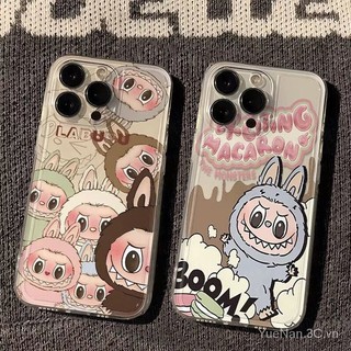 Ốp điện thoại trong suốt TPU mềm hoạt hình Pop Mart labubupu cho iPhone 11 12 13 14 15 Pro Max Plus 12 13 mini XR X XS Max 8 7 6s Plus 5SSZ