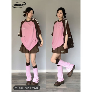  EOENKKY áo phông áo thun nữ croptop baby tee Xu hướng Cute INS Thời trang A29J1XM 17Z240424