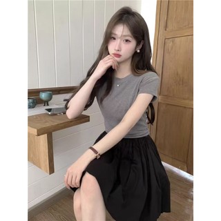 Áo thun co giãn Crop Top K Bear Eo dành cho nữ