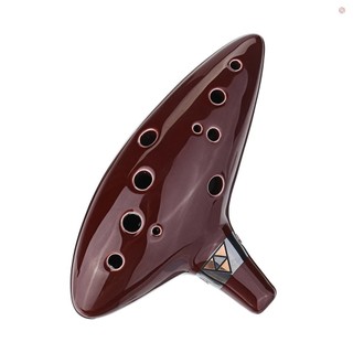 12 lỗ alto c ocarina tàu gốm sáo gió nhạc cụ có sách nhạc dây hiển thị đứng quà tặng âm nhạc cho người mới bắt đầu