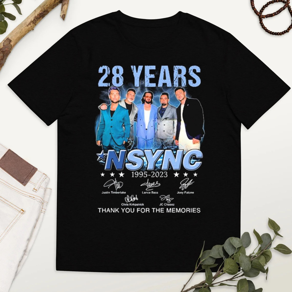 Áo thun Nsync 1995 28 năm Cảm ơn bạn vì những kỷ niệm