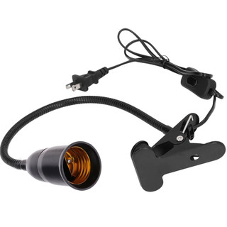 Đế đèn kẹp đui xoáy E27, Giá đỡ ổ cắm đèn Led đọc sách kẹp đầu giường, Đèn học, Đèn ngủ đa năng