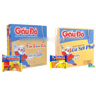 Thùng 30 Gói Mì Gấu Đỏ Gà Sợi Phở / Tôm Chua Cay x 63g