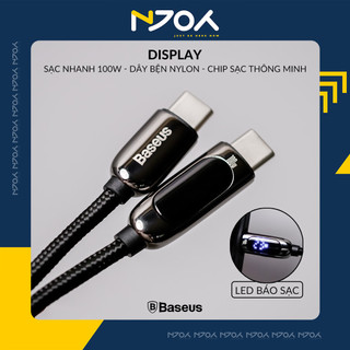 Cáp Sạc Nhanh Baseus 100W Đèn Led Báo Sạc Chống Đứt Gãy Cho Điện Thoại iPhone iPad Laptop