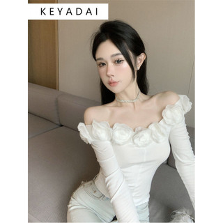 KEYADAI áo sơ mi nữ áo kiểu hàn quốc ins dramatic thông thường Fashion WCS24414GU 18Z240428