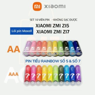 Pin xiaomi zmi rainbow 5 aa và 7 aaa vỉ 10 viên - pin aa/aaa xiaomi rainbow alkaline dung lượng cao -