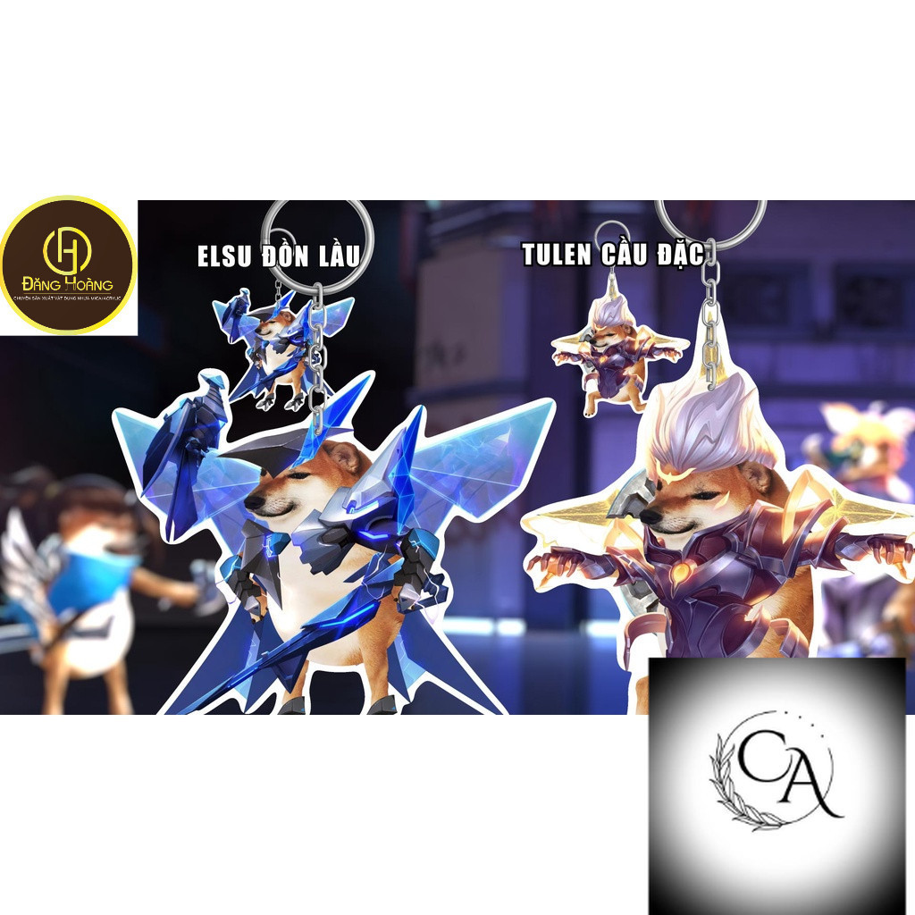 Móc khóa cheems lỏ - Tulen cầu đặc và Elsu sứ giả địa ngục đồn lầu ( có hàng sau 3 ngày )_ĐH