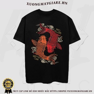 Áo thun Japanese Koi Lucky Fish (Black) ngắn tay
