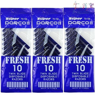 Dao cạo 2 lưỡi Dorco Fresh Twin Blade 10 cây ( Mỹ ) - TN