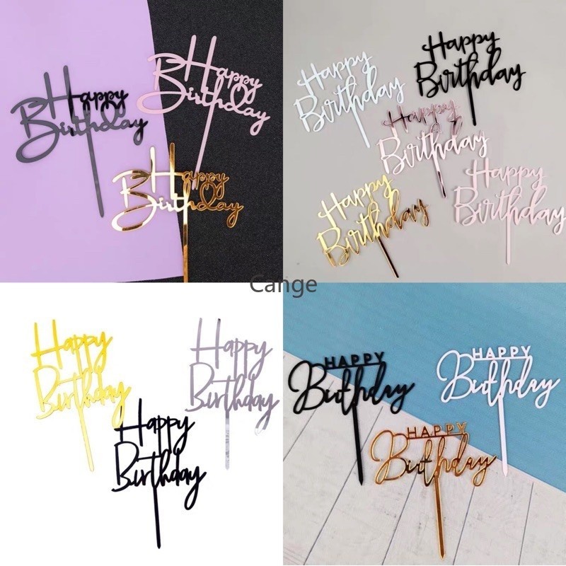Chúc mừng sinh nhật Acrylic Trang trí bánh Plugin Top Happy Birthday Plugin