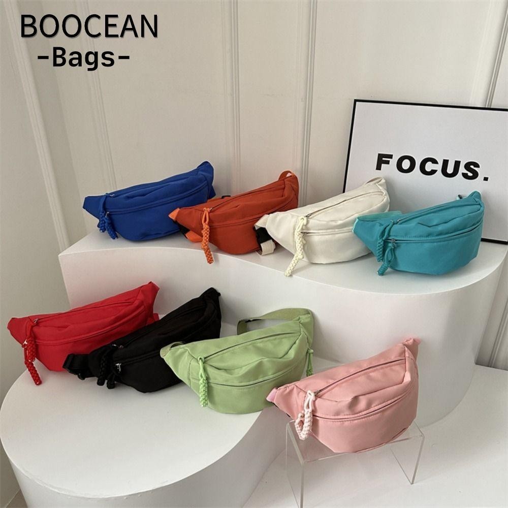 BOOCEAN Túi đeo ngực nữ, Túi đeo thắt lưng dung tích lớn nửa mặt trăng, Túi đeo chéo chống nước đa chức năng du lịch